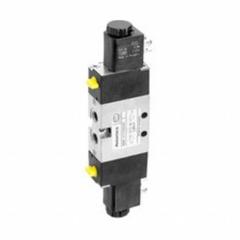 AVENTICS Solenoid Air Control Valve: Five-Way / Two-Position, Female 1/8 in BSPT, 26 mm BSPT, Spool (MPN 5777250220). Key specifications — attr1078830: Die Cast Zinc; attr1078874: Detent; attr1078854: Normally Open/Normally Closed.