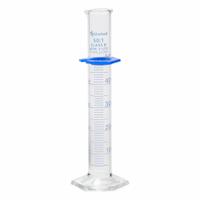 UNITED SCIENTIFIC SUPPLIES INC Graduated Cylinder: 50 mL, A, To Contain (TC), Bumper Included (MPN UNCYLNGB-50). Key specifications — ASTM Specification: E1272; Brand: UNITED SCIENTIFIC SUPPLIES INC; USP Specification: Type I; Closure Included: No; Includes: Bumper.