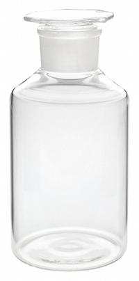 WHEATON Reagent Bottle: 500 mL, Closure Material: Glass Cap, Colorless, 10 Bottles, 89 mm Body Dia (MPN 216019). Key specifications — Brand: WHEATON; Graduated: No; Pre-Cleaned: None; Body Color: Colorless.