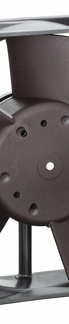 EBM-PAPST Axial Fan: 100 cfm Airflow @ 0.000 in SP, 4 11/16 in Ht, 1 1/4 in Dp, Lead Wires, IP68 (MPN 4312/2U). Key specifications — Blade Material: Polyamide; Housing Material: Polybutylene Terephthalate; Brand: EBM-PAPST.