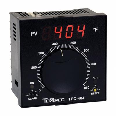 TEMPCO Temperature Controller: TEC-404, 1/4 DIN Size, J, Proportional, 90 to 264V AC - Temperature Controllers