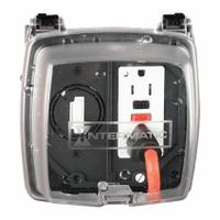 INTERMATIC While In Use Weatherproof Cover: 2 Gangs, Vertical, UV Stabilized Plastic, Clear, 3R (MPN WP1220C/8). Key specifications — attr211022: INTERMATIC; attr1046333: Clear; attr1046334: UV Stabilized Plastic; attr1046335: Decora/GCFI; attr1046340: Vertical.