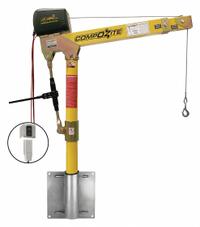 OZ LIFTING PRODUCTS Davit Crane Kit: Composite, Electric, 1,200 lb Max. Load Capacity, 0 in to 45 ft (MPN OZ1200DAV-DCW-SP9). Key specifications — Material: Composite; Brand: OZ LIFTING PRODUCTS; Included Base Type: Wall; Body Material: Composite.