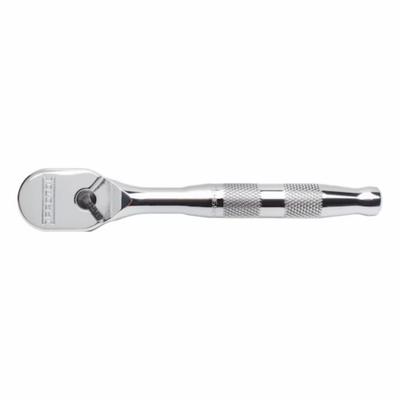 PROTO Hand Ratchet: Pear, Reversible, 10 1/2 in Overall Lg, Black Oxide, 4° Min Arc Swing - Standard-Head Ratchets