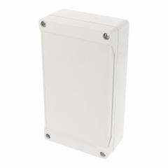 HAMMOND Enclosure: Polycarbonate, 6 in x 3 in x 2 in, NEMA 12/13/4/4X/6/6P, Screw On, Solid Cover (MPN 1555JL2GY). Key specifications — Brand: HAMMOND; Closure Method: Screws; Knockouts: Not Included.