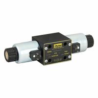PARKER Hydraulic Directional Valve: 34.3 gpm Max Flow Rate, D05 NFPA Size, Three Positions, Manifold (MPN D3W004CNJW). Key specifications — attr1018253: PARKER; attr1018274: D05; attr1018283: Manifold; attr1018249: D3W004CNJW; attr1018300: Manual; attr1018289: D3W.