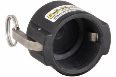 BANJO Dust Cap: 3/4 in Coupling Size, 300 psi Max. Working Pressure @ 70 F, 1 9/16 in Overall Lg - Type DC Polypropylene Cam & Groove Dust Caps