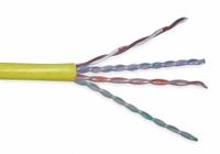 GENSPEED Category Cable: 1,000 ft Cable Lg, 23 AWG, Riser, Yellow, PVC, Std, 7133802, 6, Unshielded. Key specifications — Conductor Gauge: 23 AWG; Jacket Material: PVC; Brand: GENSPEED; Pairs Separation: Standard.