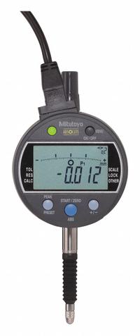 MITUTOYO Backlit Digital Indicator: 0 in to 0.5 in /0 mm to 12.7 mm, Inch/Metric, IP42, Plunger (MPN 543-352B-10). Key specifications — attr1184065: MITUTOYO; attr1184072: 0.00012 in; attr1184084: 66 mm.