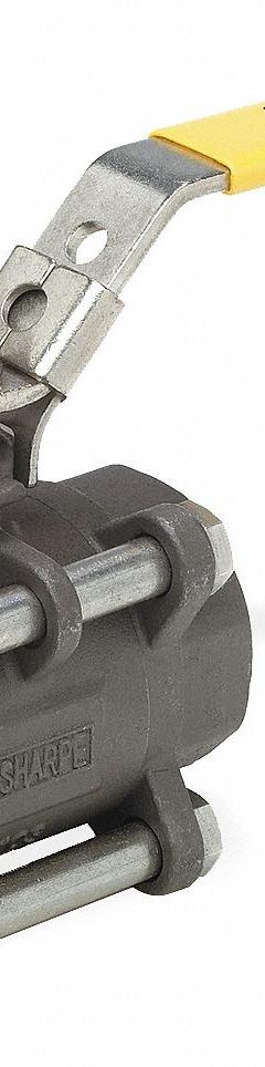 SHARPE Manual Two-Way Ball Valve: 3/4 in, Carbon Steel, Straight, FNPT x FNPT, Full Port Ball Port (MPN 4351002300). Key specifications — Brand: SHARPE; Seat Material: Polymer; Handle: Locking Lever.