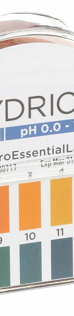 HYDRION pH Paper: 0 pH to 13 pH, 1.0 pH Resolution, 50 ft Overall Lg, 1/2 in Overall Wd, 150 Tests (MPN HJ613 0-13). Key specifications — pH Resolution: 1.0 pH; Brand: HYDRION.