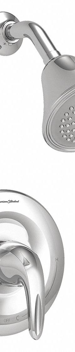 AMERICAN STANDARD Shower Faucet: Reliant 3, 2.5 gpm Fixed Showerhead Flow Rate, Metal/Plastic (MPN TU385501.002). Key specifications — Showerhead Material: Metal; Series: Reliant 3.