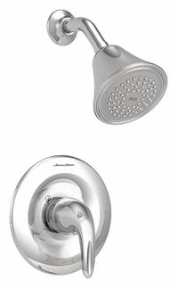 AMERICAN STANDARD Shower Faucet: Reliant 3, 2.5 gpm Fixed Showerhead Flow Rate, Metal/Plastic (MPN TU385501.002). Key specifications — Showerhead Material: Metal; Series: Reliant 3.