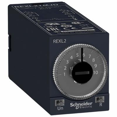 SCHNEIDER Time Delay Relay: Socket Mounted, 12V DC, 5 A, 8 Pins/Terminals - Socket-Mounted Relays