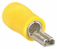 GRAINGER Wire Disconnect: Female Socket, Yellow, Vinyl, Partial Coverage, 12 AWG – 10 AWG Wire Size (MPN 24C908). Key specifications — attr1307035: GRAINGER; attr1307036: 24C908.