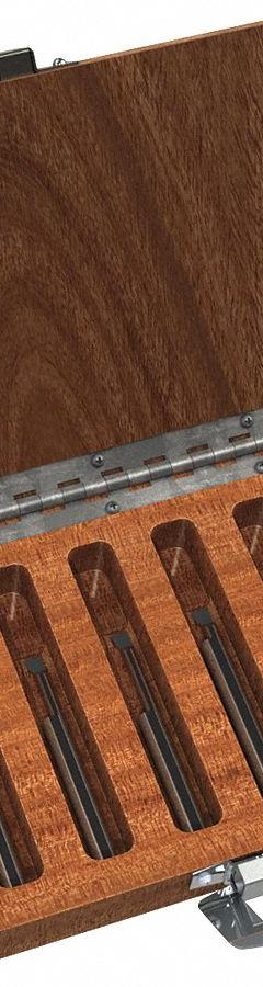 MICRO 100 Boring Bar Set: Boring, 5/16 in Shank Dia., Bright (Uncoated), 6 Tools, 2° Clearance Angle (MPN BB-4)