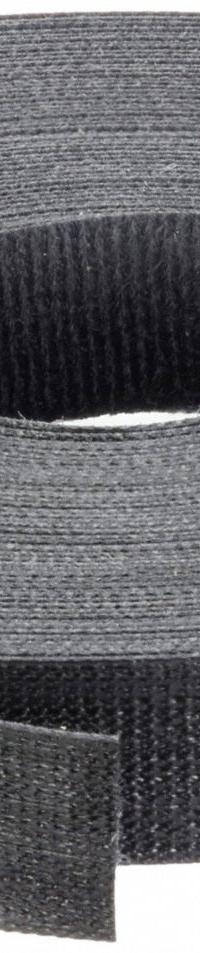 VELCRO BRAND Hook-and-Loop Cable Tie Roll: 37.5 ft Lg, 0.5 in Wd, 35 lb Tensile Strength, Black (MPN .500QTK/12.5). Key specifications — Color: Black; Material: Polypropylene; Brand: VELCRO BRAND.