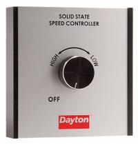 Speed Control: Dial, 1 Switches or Dials, 115V AC, Aluminum Plate, Silver Plate, 10 A (MPN 48C173). Key specifications — Brand: DAYTON; Reversible: Not Reversible; Input Voltage: 115V AC; Compatible with Series: Dayton Speed Controllable Fans; Plate Material: Aluminum.