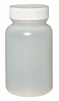 APPROVED VENDOR Laboratory Jar: HDPE, Polypropylene, 4 fl oz, 50 mm Body Dia, 93 mm Ht, Non-Sterile (MPN 3TRN2). Key specifications — Brand: APPROVED VENDOR; Clarity: Translucent; Closure Included: Yes; Pre-Cleaned: Trace Metals.
