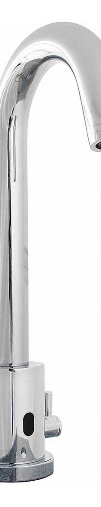 SENSORFLO Bathroom Sensor Faucet: SENSORFLO, Brass, Polished Chrome Finish, Single-Post - Single-Post Sensor Bathroom Faucets