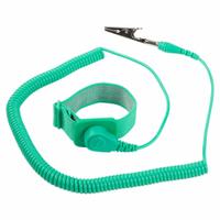 ECLIPSE Static Control Wrist Strap: Elastic, Green, Green, 1 Strap Conductors, 6 ft Cord Lg - Max (MPN 900-133). Key specifications — Brand: ECLIPSE; Cord Color: Green; Strap Color: Green; Cord Shape: Coiled.