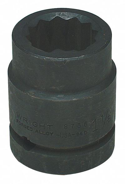 WRIGHT TOOL Impact Socket: 1 in Drive Size, SAE, 1 5/16 in Socket Size, 12-Point, Std - 1" Drive Impact Sockets