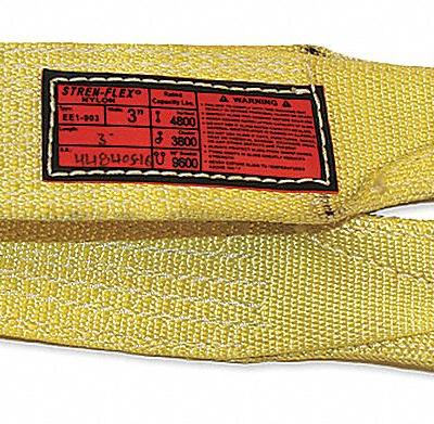 STREN-FLEX Web Sling: Type 4, Nylon, 4 Plies, 7 ft Sling Lg, 30 - Standard Nylon Twisted-Eye Web Slings