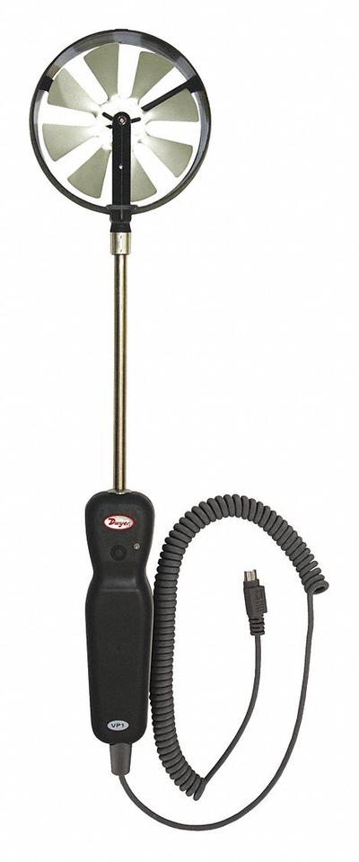 Dwyer Thermo-Anemometer: Thermo-Anemometer, Air Velocity Meter Accessories, 8 in