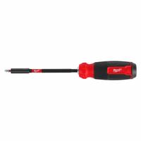 MILWAUKEE Multi-Bit Screwdriver: Phillips/Slotted/Square/Torx Tip, 13 Tips, 1 1/2 in Overall Lg (MPN 48-22-2915). Key specifications — attr1205339: T10; attr1205303: MILWAUKEE.