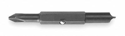 KLEIN TOOLS Double Ended Driver Bit: Imperial, Hand, #2 – Phillips Bit Size and Type Side 1 - Double-Ended Driver Bits