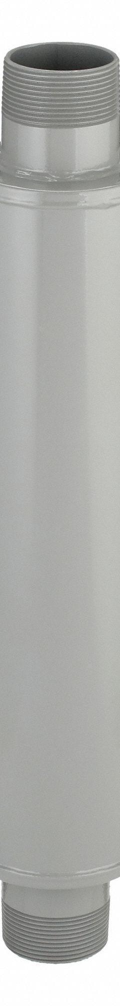 SOLBERG Inlet/Discharge Silencers: 2 1/2 in (M)NPT Inlet Size, 385 cfm, 23.68 in Overall Ht (MPN SLCRT250). Key specifications — attr60071: SLCRT250; attr60074: SOLBERG.