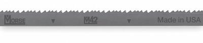 MORSE Band Saw Blade: Bi-Metal, M42, Mild Carbon/Steel Alloy, 21 ft 6 in, 1 1/2 in Blade Wd - General Purpose Metal Cutting Blades