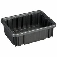 QUANTUM STORAGE SYSTEMS Divider Box: 0.1 cu ft, 10 7/8 in x 8 1/4 in x 3 1/2 in, Lid Not Included (MPN DG91035CO). Key specifications — Includes Dividers: Dividers Not Included; Includes Lid: Lid Not Included; Material: Plastic; Color: Black; Brand: QUANTUM STORAGE SYSTEMS.