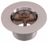 APPROVED VENDOR Tub Strainer Body: Zinc, 1 3/8 in Overall Dia, Flanged (MPN 35263). Key specifications — Color: Silver; Connection Type: Flanged; Material: Zinc.