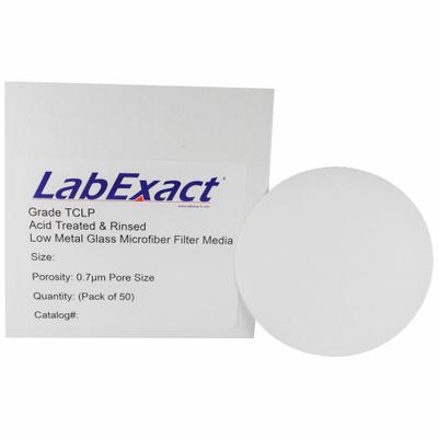 LABEXACT Glass Microfiber Filter: TCLP, 4.7 cm Dia, 0.4 mm Thick - TCLP Grade Acid Treated Testing Filters