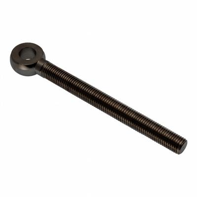AMPG Fixed Rod End: Stainless Steel, Black Oxide, 5 in Hole Center-to-End Lg - Stainless Steel Male Threaded Fixed Rod Ends