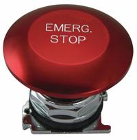 EATON Mushroom Head Push Button: 30 mm, Metallic, Momentary (MPN 10250T17213). Key specifications — Action: Momentary; Brand: EATON; Series: 10250T; Push Button Material Type: Metallic.