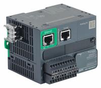 SCHNEIDER ELECTRIC PLC: (2) Analog/(8) Discrete, (8) Transistor, 24V AC : 24V DC (MPN TM221ME16T). Key specifications — attr211240: SCHNEIDER; attr1072668: Clock Included; attr1075941: (2) Analog; attr1075943: (8) Transistor.