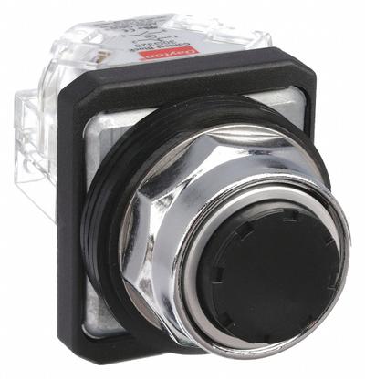 Dayton Extended Push Button Operator: Non-Illuminated, Extended Profile, Metallic - Extended-Length Push Buttons