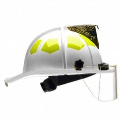 BULLARD Fire Helmet: White, Fiberglass, Chin Strap (MPN UL6WH6L). Key specifications — Color: White; Chin Strap: Yes; Brand: BULLARD; Shell Material: Fiberglass; Suspension: 6 Point Sure Lock® Ratchet Headband with Brow Pad.