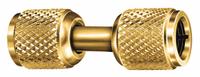 JB INDUSTRIES Coupler: 2 in Lg, 180° Angle, Input 1/4 in Female SAE Right-Hand, A2L Compatible (MPN D10244). Key specifications — Product Type: Coupler; Brand: JB INDUSTRIES; Manufacturer Part Number: D10244; Material: Brass.
