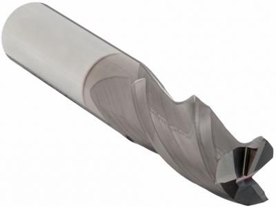 APPROVED VENDOR Square End Mill: Carbide, TiCN Coated, 3 Flute, 1/8" Mill Dia, 1/2" LOC - General Purpose Carbide Square End Mills