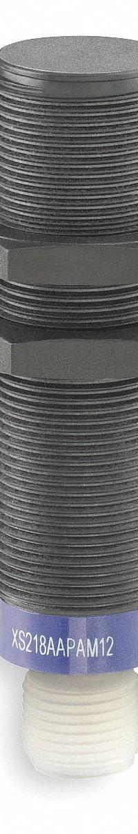 TELEMECANIQUE SENSORS Inductive Cylindrical Proximity Sensor: Built-in Connector, Unshielded, NO (MPN XS218AAMAU20). Key specifications — Brand: TELEMECANIQUE SENSORS; AC Supply Voltage Rating: 24-240V AC; DC Supply Voltage Rating: 24-240V DC.