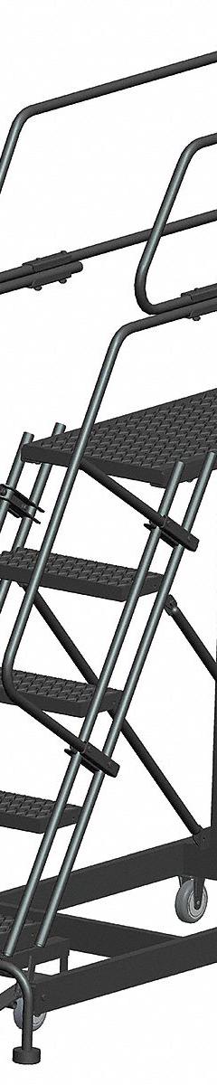 BALLYMORE Mobile Work Platform: 4.2 ft Platform Ht - Max, 24 in x 36 in, Steel, 800 lb Load Capacity (MPN SEP5-2436). Key specifications — Folding: Not Foldable; Mobility: Rolling; Brand: BALLYMORE; Color: Gray; Height Adjustability: Fixed Height; Includes Handrails: Handrails Included; Locking Mechanism: Foot-Activated Step Lock; Handrails: Includes Handrails.