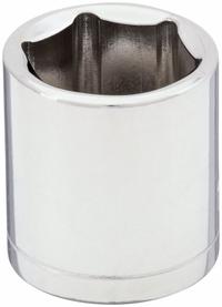 WESTWARD Socket: Metric, 3/8 in Drive Size, 18 mm Socket Size, 6-Point, Std, Chrome, 1 in Overall Lg (MPN 53YR90). Key specifications — attr1204417: WESTWARD; attr1204392: Chrome.