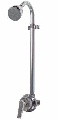 SPEAKMAN Shower Faucet: Sentinel Mark II, 2 gpm Fixed Showerhead Flow Rate, Plastic, Chrome Finish (MPN S-1496-AF). Key specifications — Showerhead Material: Plastic; Series: Sentinel Mark II.