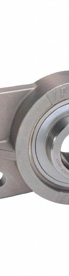 IPTCI BEARINGS 3 Bolt Flange Bearing: Radial Ball, 1/2 in Bore, SS, Set Screws, 2 1/2 in Lg (MPN SUCSFB201-8 IP69K). Key specifications — Bore Type: Cylindrical; Brand: IPTCI BEARINGS; Lubricant Material: H-1 Grease; Mounting Bolt Size: 5/16 in; Split Housing: Not Split; System of Measurement: Inch.