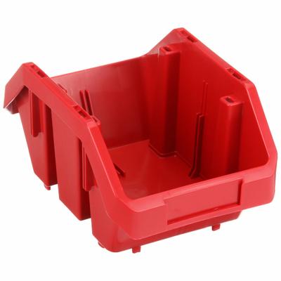 QUANTUM STORAGE SYSTEMS Cross-Stacking Bin: 6 5/8 in x 9 1/2 in x 5 in, Red - Cross-Stacking Plastic Bins