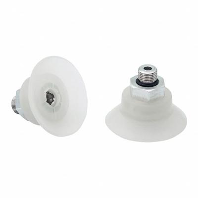SCHMALZ Vacuum Pad Assembly: Flat, G1/8 in Vacuum Port, 39.2 mm Pad Dia - Flat Type Food-Safe Fast-Handling Vacuum Pad Assemblies