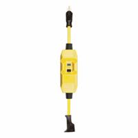 SOUTHWIRE GFCI: Manual Reset, 2 ft Lg, 12/3, 5-15P Plug, 15 A Current, 120V AC, 5-15R, Yellow, SJTW (MPN 26020011-6). Key specifications — NEMA Plug Configuration: 5-15P; NEMA Receptacle Configuration: 5-15R; Brand: SOUTHWIRE; Voltage: 120V AC.